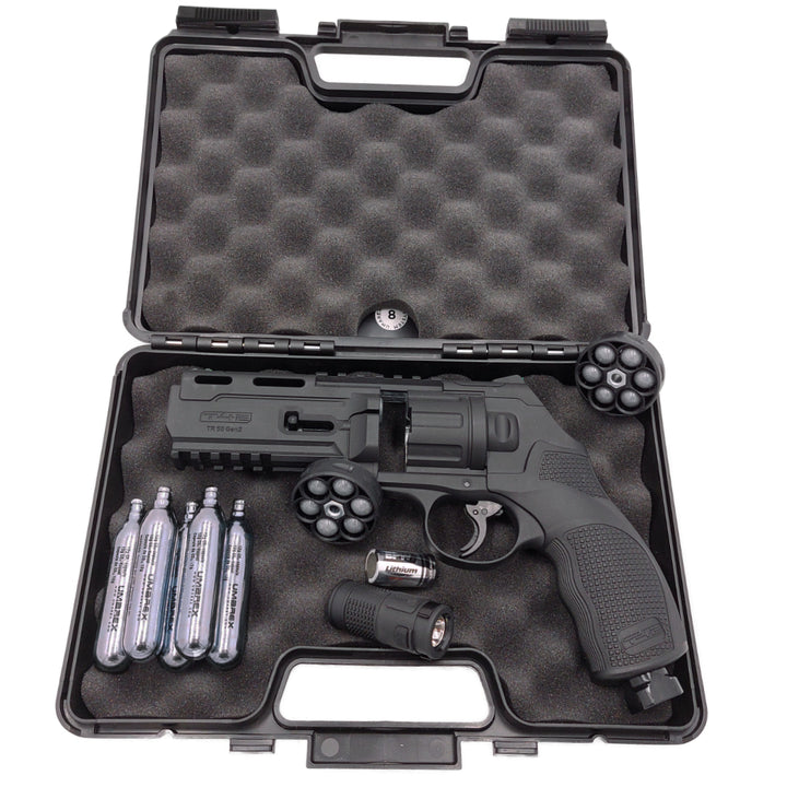 All inklusiv Home Defense Set Revolver Polyballs - Schwarz