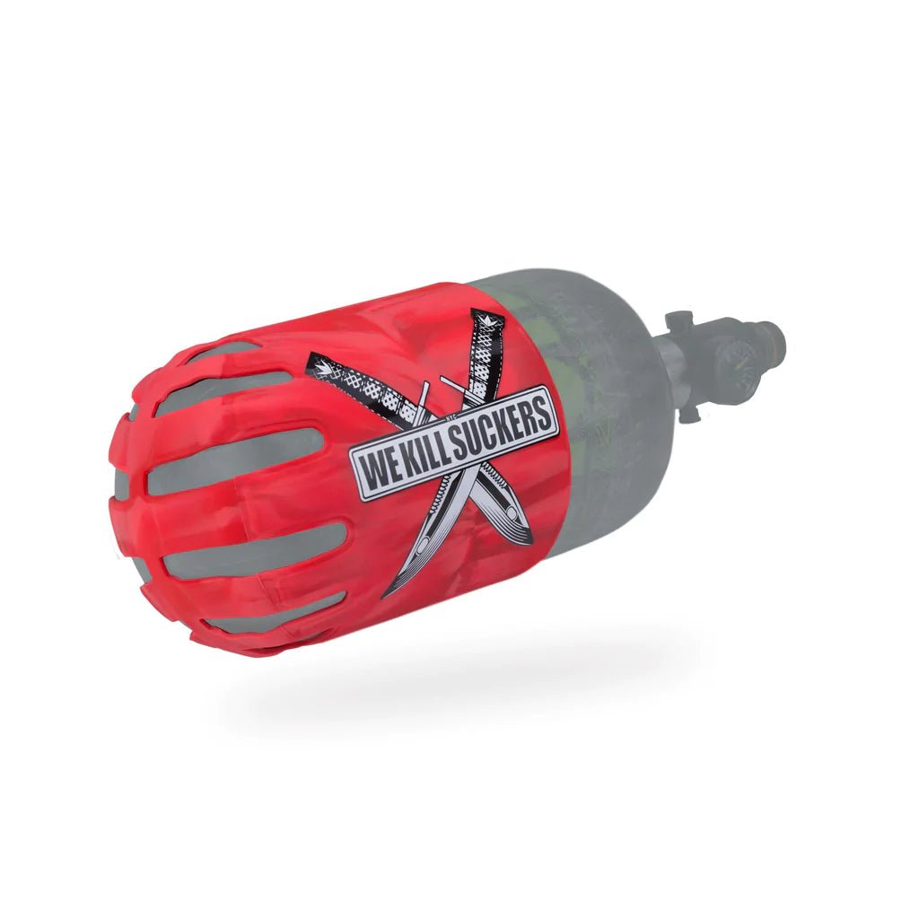 Bunkerkings Knuckle B Tank Cover - Wks Knife Red - Paintball Buddy