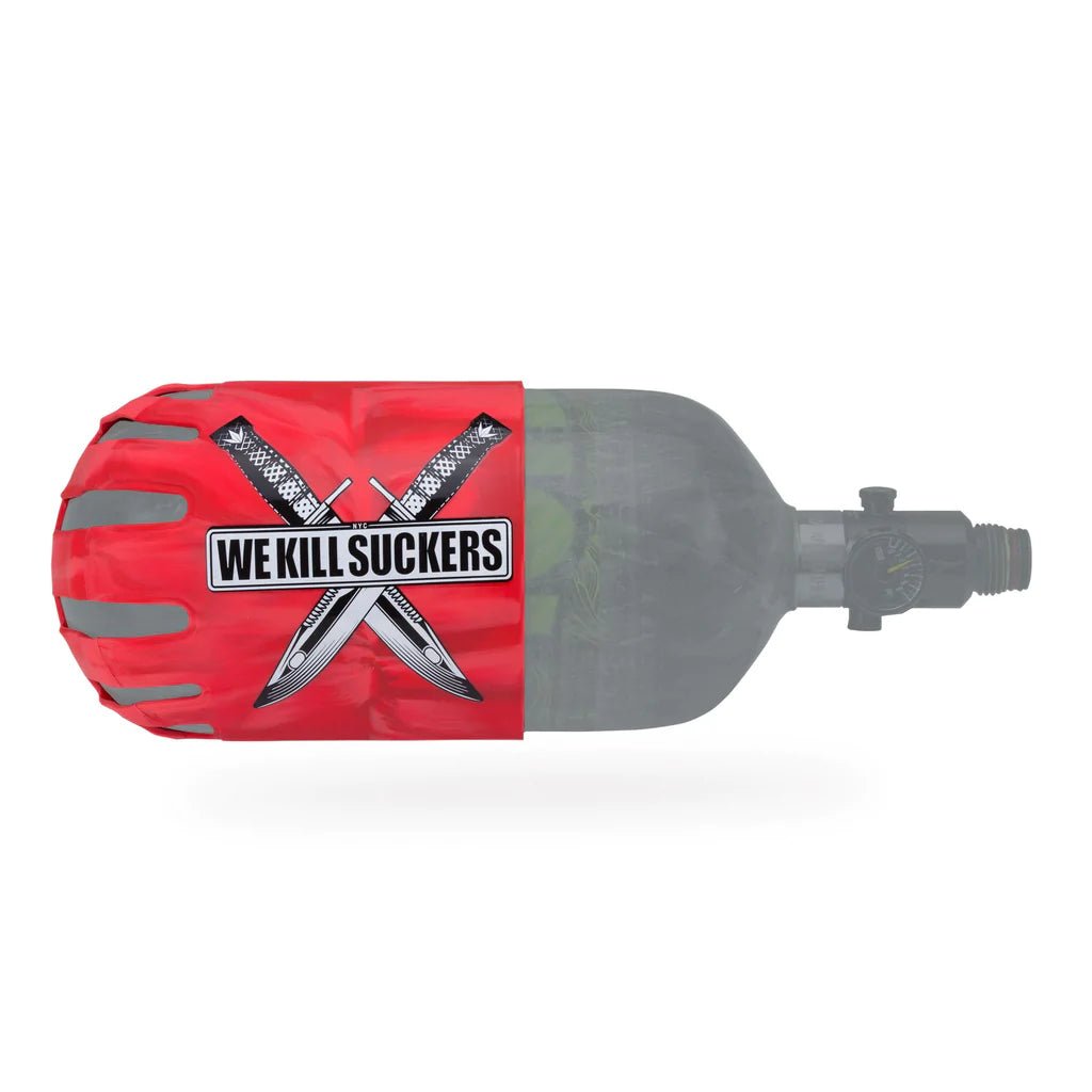 Bunkerkings Knuckle B Tank Cover - Wks Knife Red - Paintball Buddy