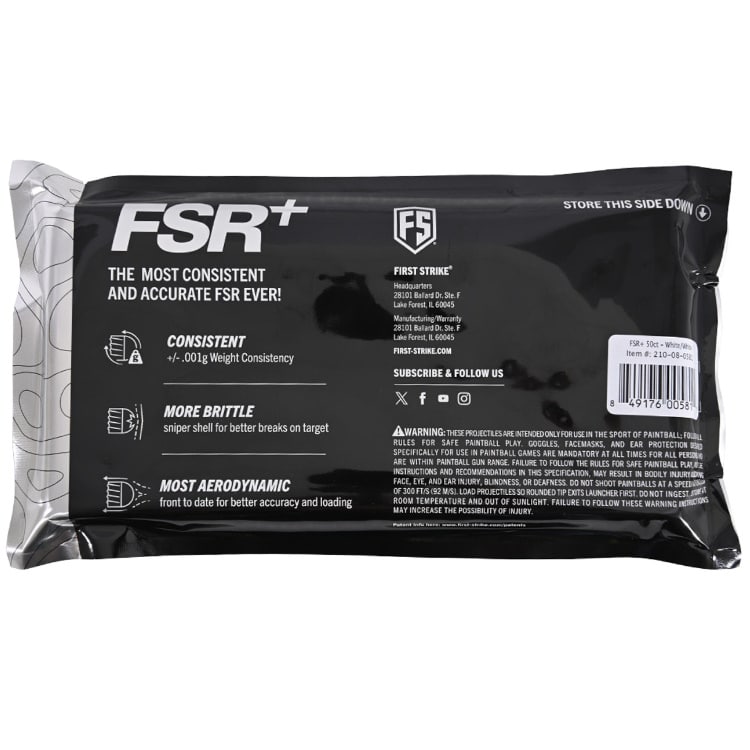 First Strike Rounds FSR+ cal.68 Paintballs - White White - Paintball Buddy