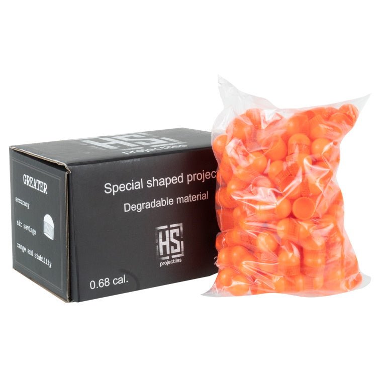 HS Projectiles Paintball Scharfschützen Munition 200er Karton – Orange - Paintball Buddy