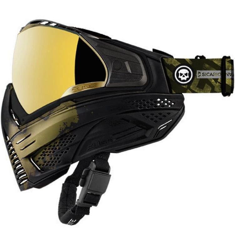 Push Unite Paintball Maske - Infamous Ghost Skull Ltd Gold - Paintball Buddy