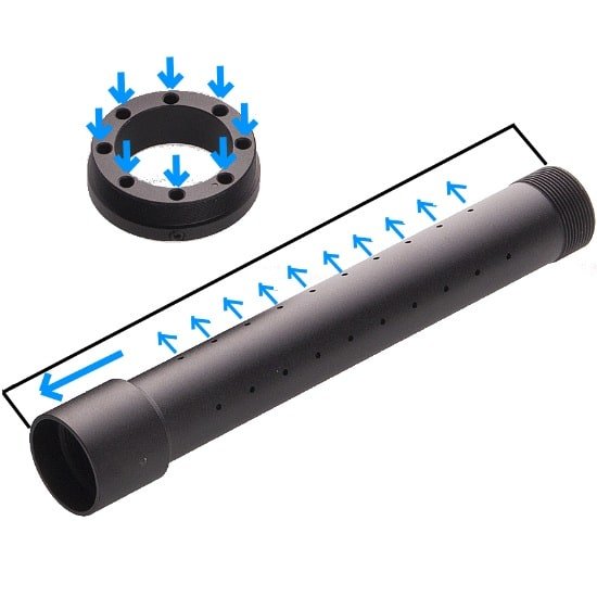 Schalldämpfer 20cm für 7/8 Frontgewinde - Paintball Buddy