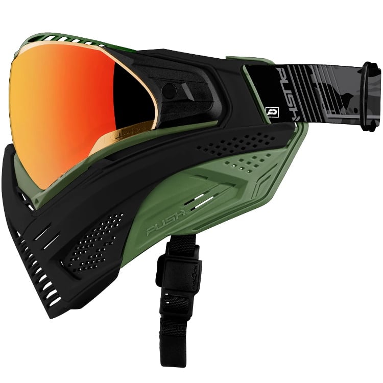 Push Unite Paintball Maske - Oliv, Schwarz - Paintball Buddy