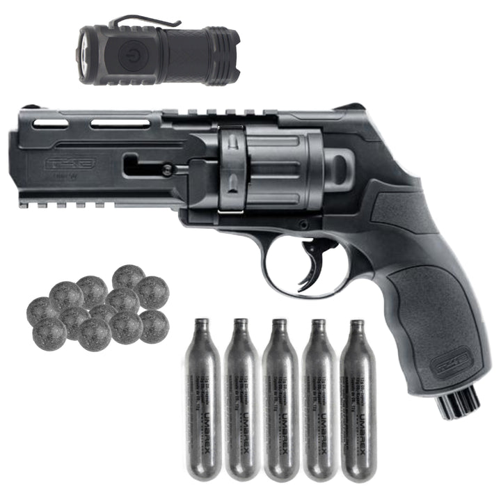 All inklusiv Home Defense Set Revolver Polyballs - Schwarz