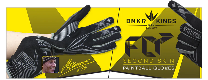 Bunkerkings Fly Paintball Gloves - Schwarz