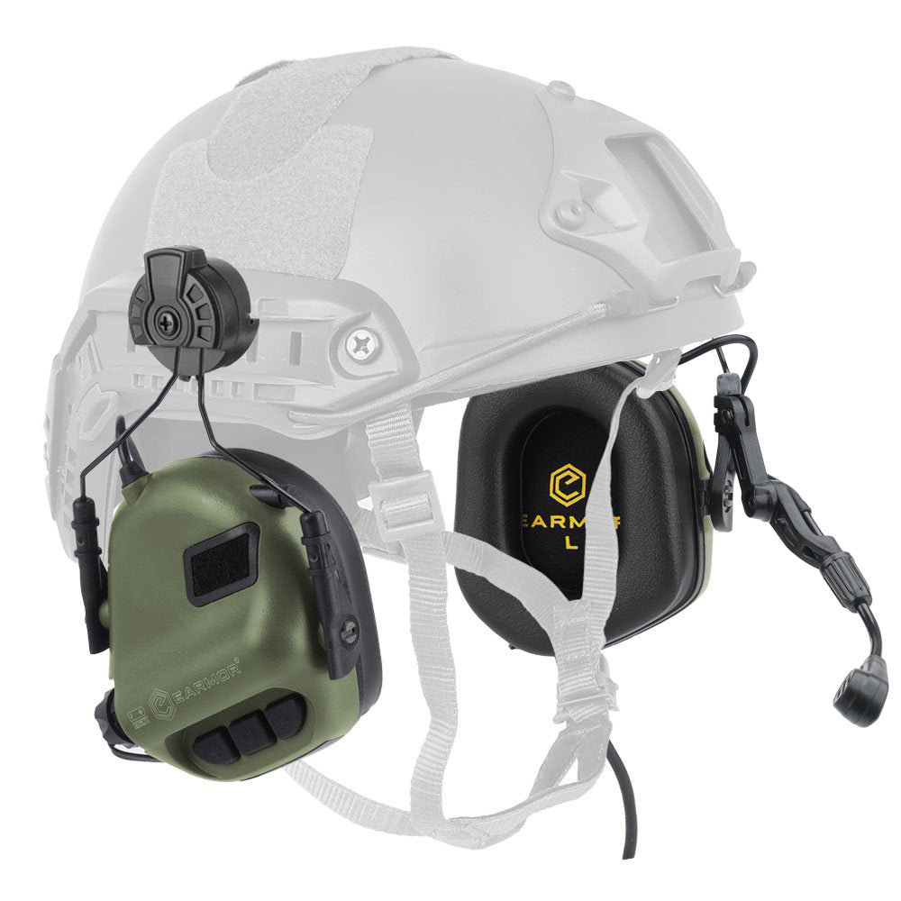 Earmor M32H Active Tactical Headset for Fast Helm - Olive
