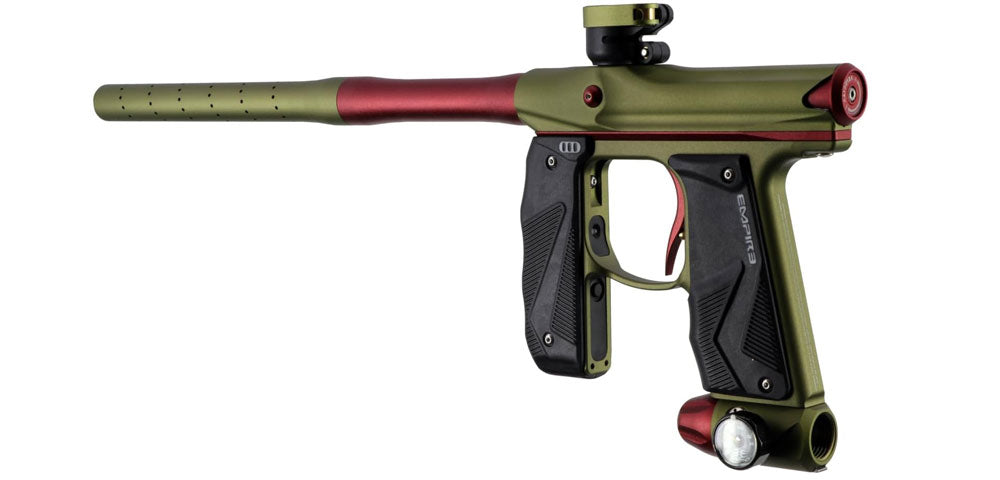 Empire Mini GS Dust Oliv/Rot Paintball Markierer: Kompakt, Schnell, Präzise, High-Performance