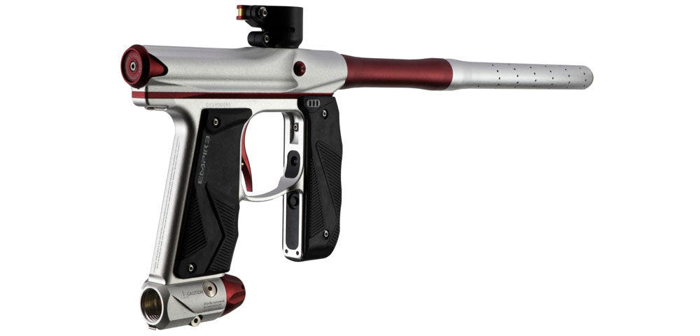 Empire Mini GS E-Pneumatischer Paintball Markierer – Staub Silber/Rot, Leicht & Präzise