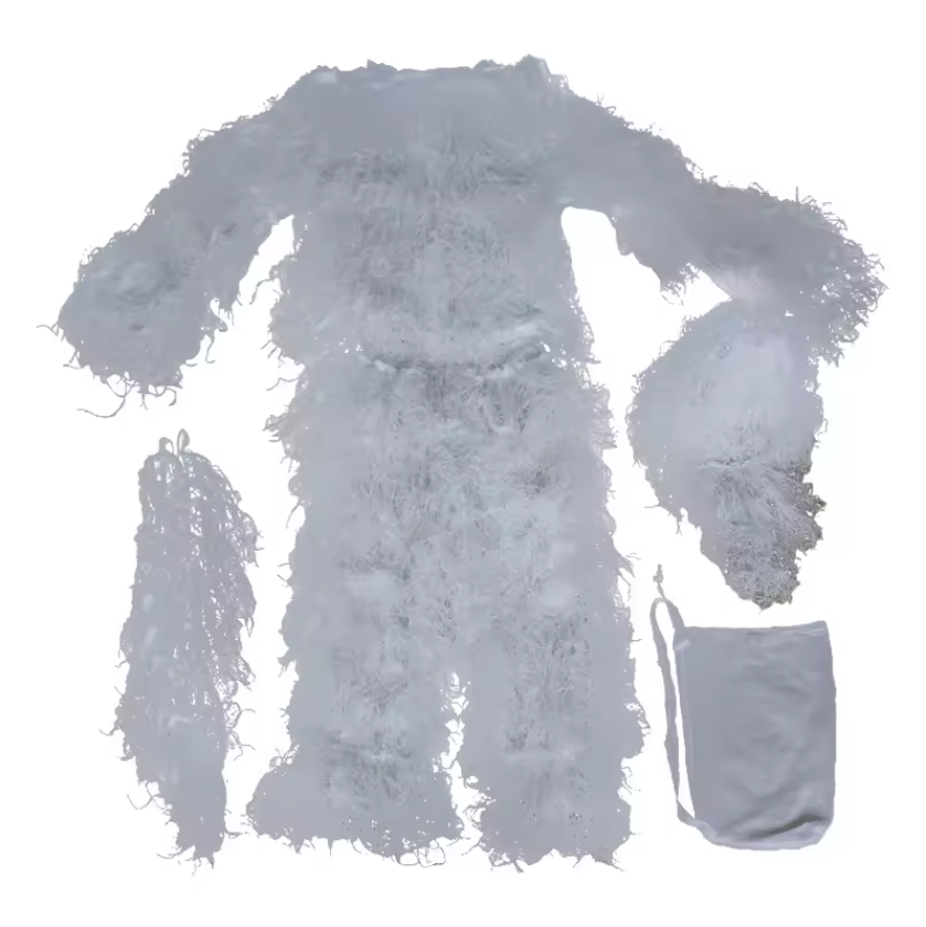 Tactical Camo Suit Ghillie Suit 4 teiliger Tarnanzug - Snow