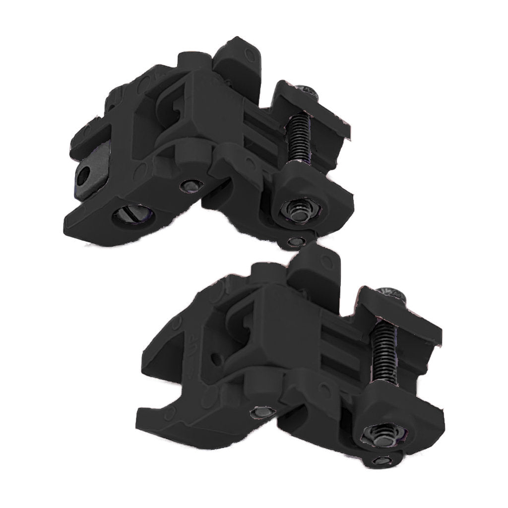 Tactical Flip up Sights Polymer - Front and Rear Set - Schwarz