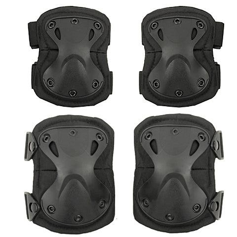 Tactical Knee & Elbow Pads Set - Schwarz