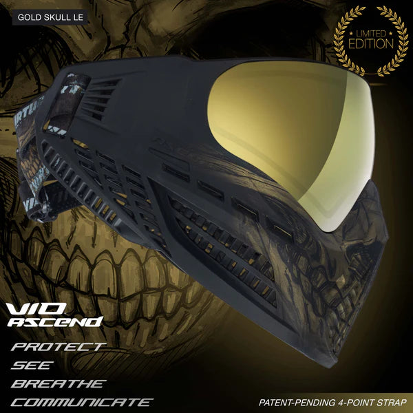 Virtue VIO Ascend Paintball Maske - Gold Skull LE