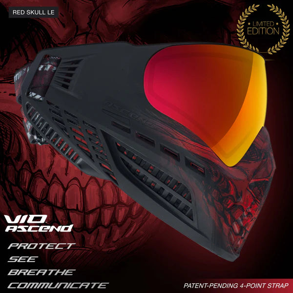 Virtue VIO Ascend Paintball Maske - Red Skull LE