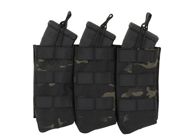 AK47 Open Top Triple Mag Pouch - Multicam Black - Paintball Buddy