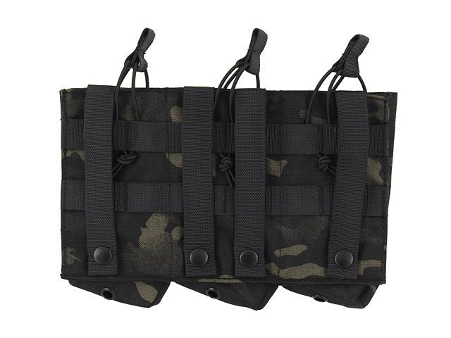 AK47 Open Top Triple Mag Pouch - Multicam Black - Paintball Buddy