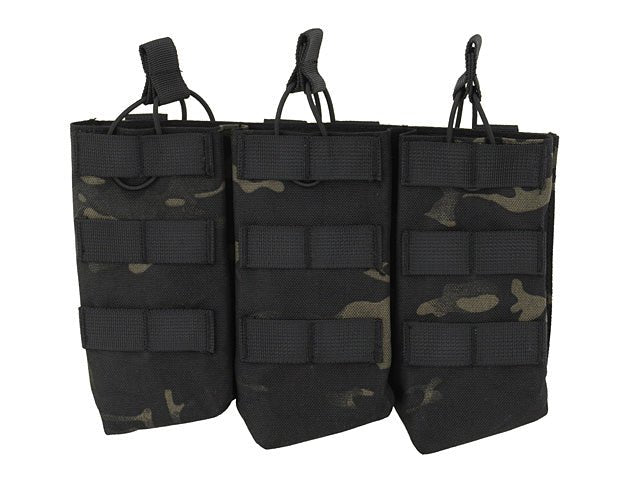 AK47 Open Top Triple Mag Pouch - Multicam Black - Paintball Buddy