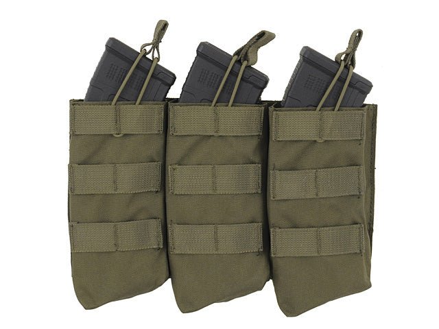 AK47 Open Top Triple Mag Pouch - Oliv - Paintball Buddy