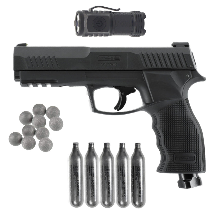 All inklusiv Home Defense Set Pistole Rubber - Stahl - Schwarz - Paintball Buddy