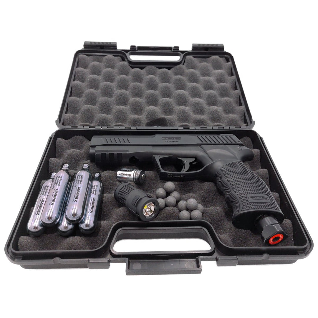 All inklusiv Home Defense Set Pistole Rubber - Stahl - Schwarz - Paintball Buddy