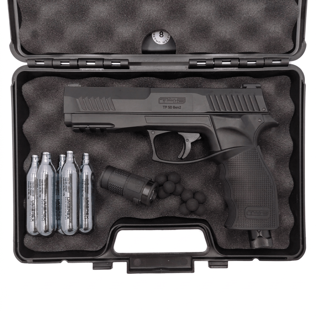 All inklusiv Home Defense Set Pistole Rubberballs - Schwarz