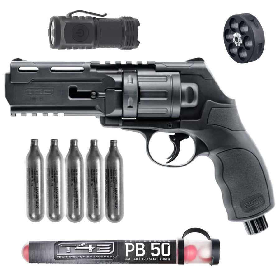 All inklusiv Home Defense Set Revolver Pepperballs - Schwarz - Paintball Buddy