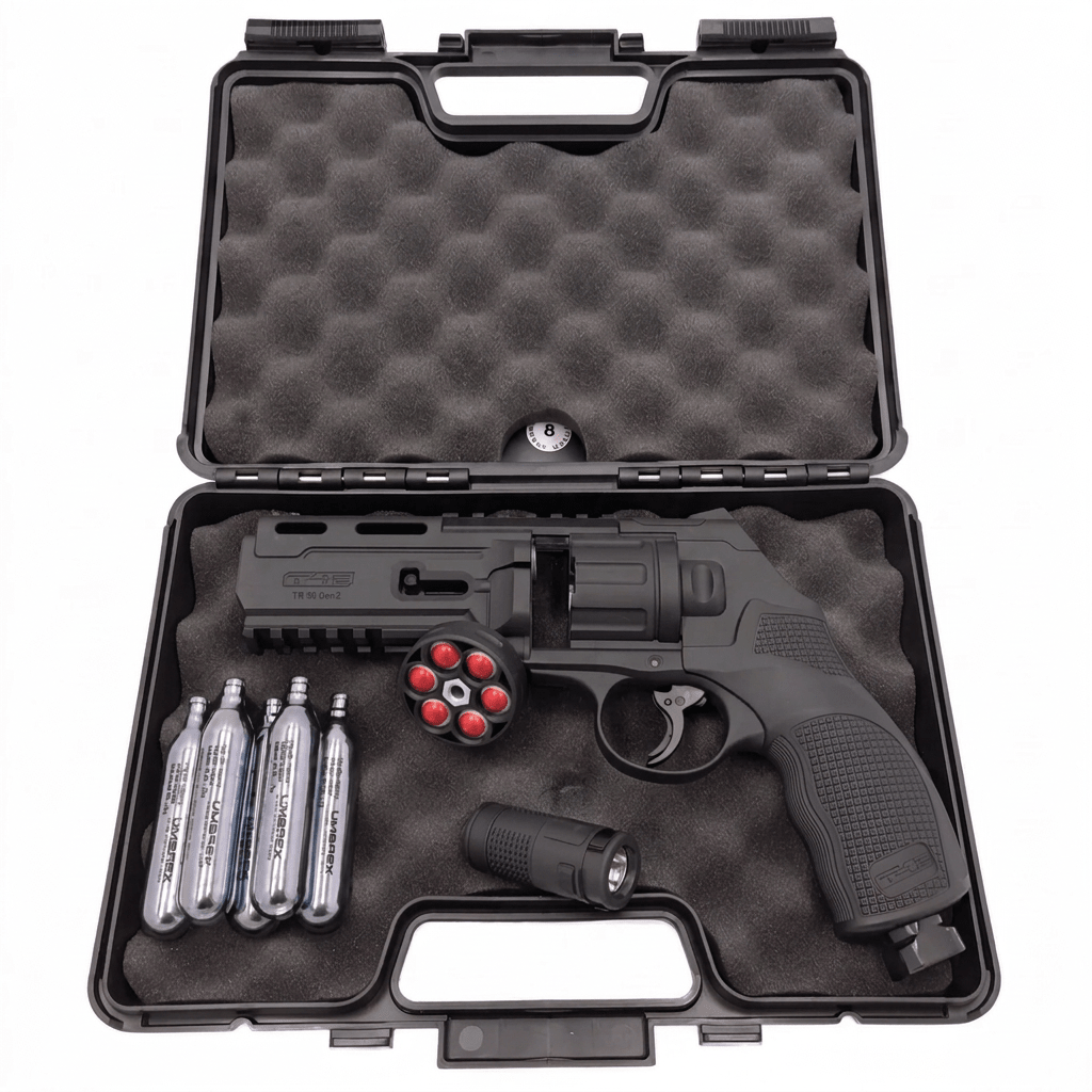All inklusiv Home Defense Set Revolver Pepperballs - Schwarz