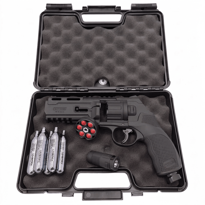 All inklusiv Home Defense Set Revolver Pepperballs - Schwarz