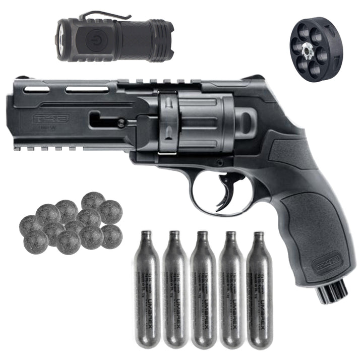 All inklusiv Home Defense Set Revolver Polyballs - Schwarz - Paintball Buddy