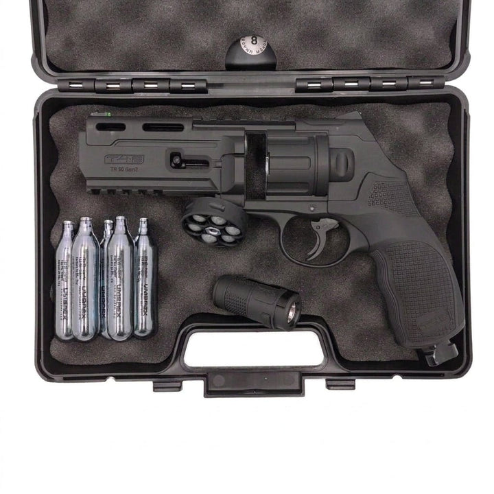 All inklusiv Home Defense Set Revolver Polyballs - Schwarz