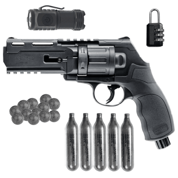 All inklusiv Home Defense Set Revolver Polyballs - Schwarz