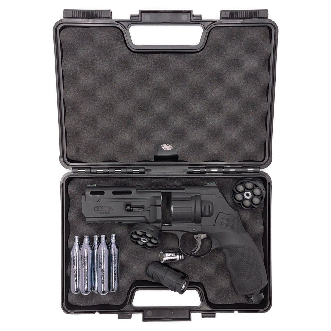 All inklusiv Home Defense Set Revolver Rubber - Stahl - Schwarz - Paintball Buddy