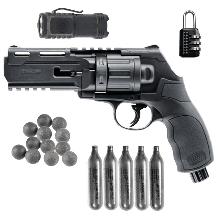 All inklusiv Home Defense Set Revolver Rubber-Stahl - Schwarz