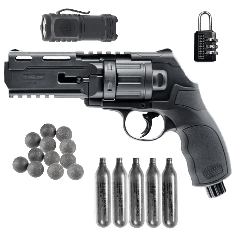 All inklusiv Home Defense Set Revolver Rubber-Stahl - Schwarz