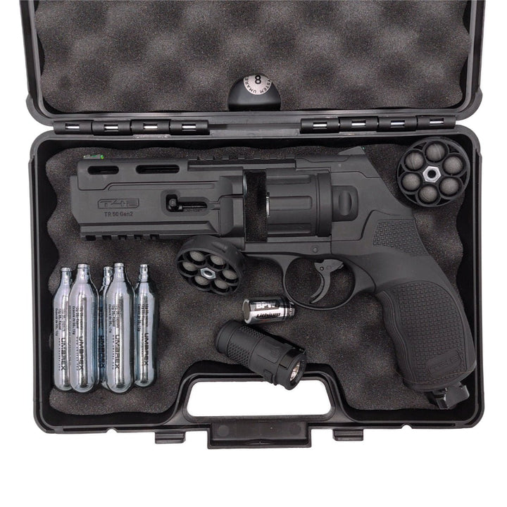 All inklusiv Home Defense Set Revolver Rubber - Stahl - Schwarz - Paintball Buddy