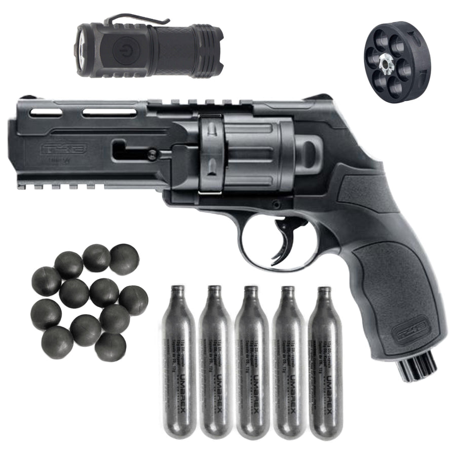 All inklusiv Home Defense Set Revolver Rubberballs - Schwarz - Paintball Buddy