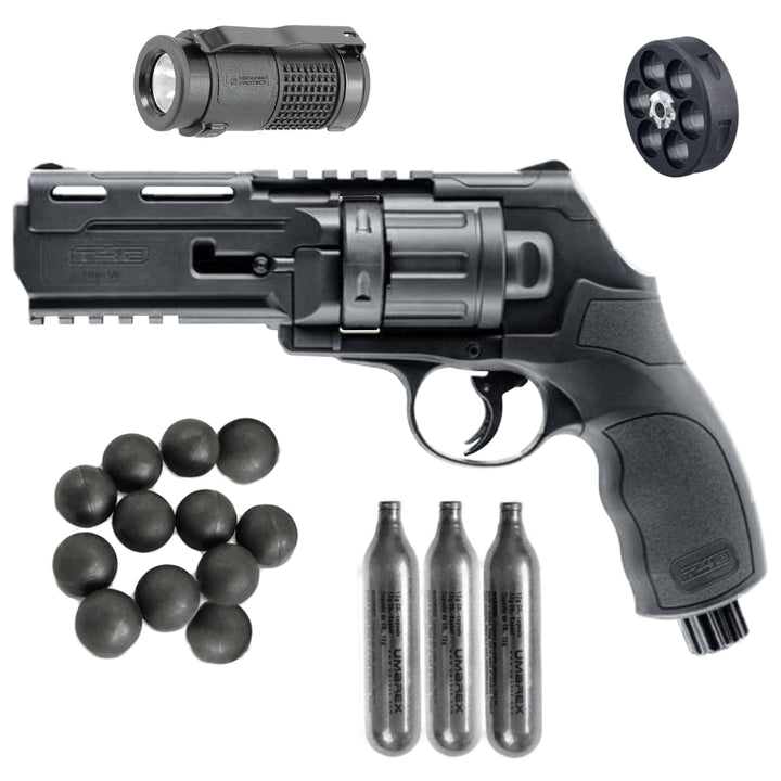 All inklusiv Home Defense Set Revolver Rubberballs - Schwarz - Paintball Buddy