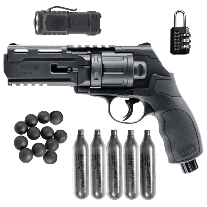 All inklusiv Home Defense Set Revolver Rubberballs - Schwarz