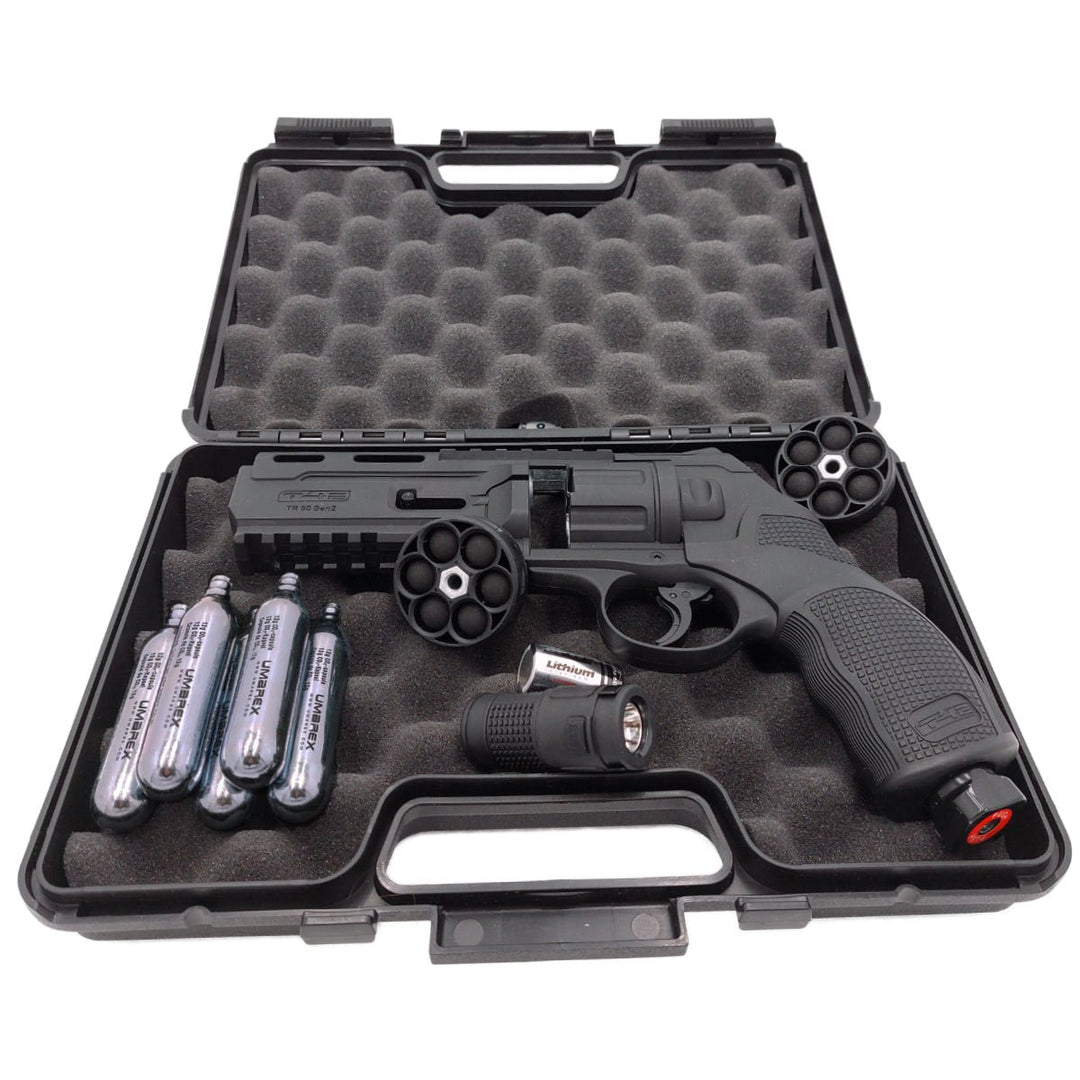 All inklusiv Home Defense Set Revolver Rubberballs - Schwarz - Paintball Buddy