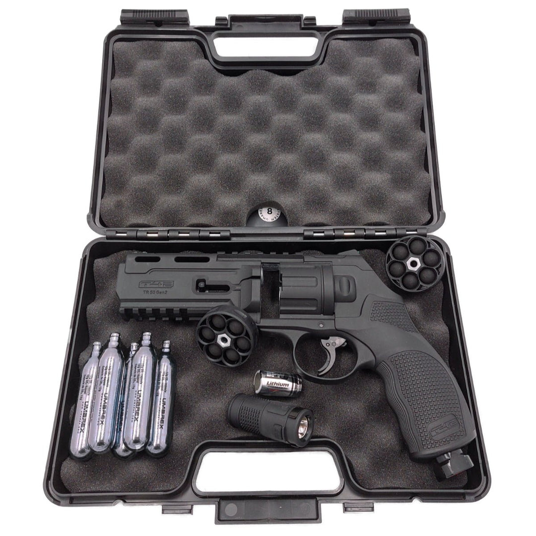 All inklusiv Home Defense Set Revolver Rubberballs - Schwarz - Paintball Buddy