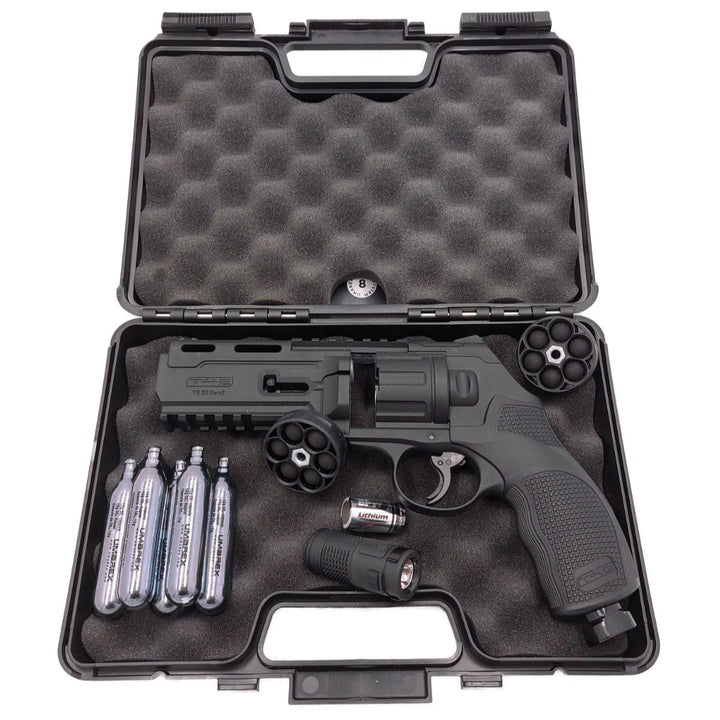 All inklusiv Home Defense Set Revolver Rubberballs - Schwarz - Paintball Buddy