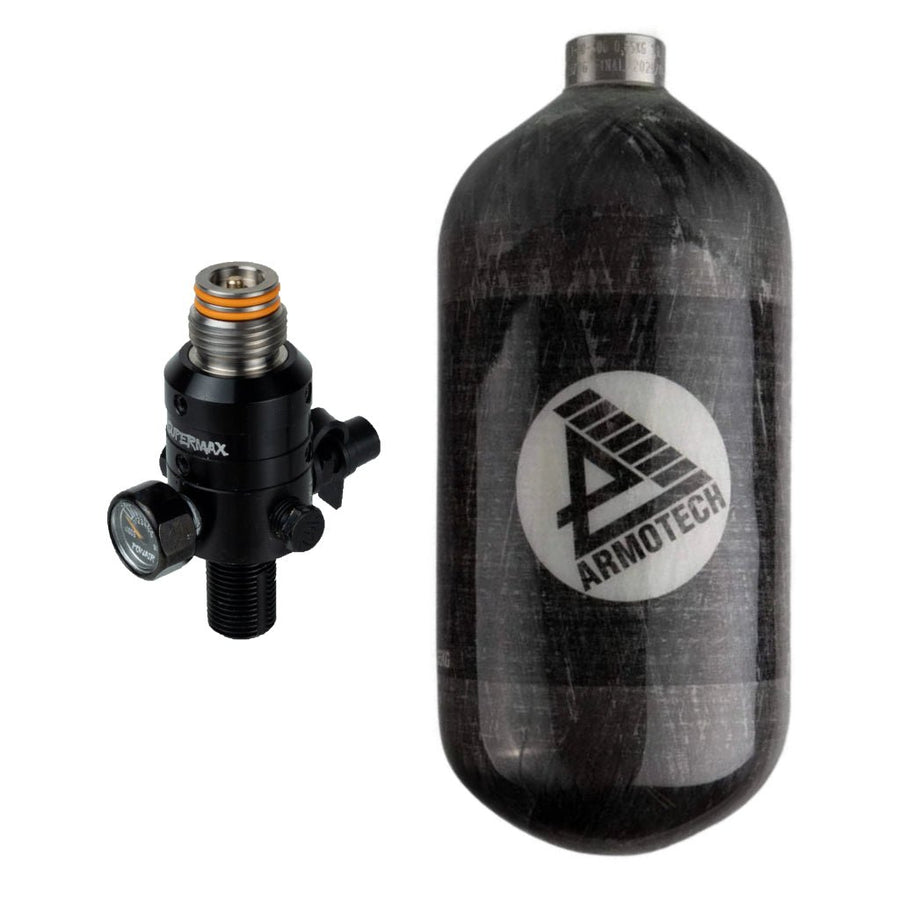 Armotech Supralite HP System 300 Bar 1,1Liter (650g) + PowAir Supermax Titan Pro 300 Bar - Paintball Buddy