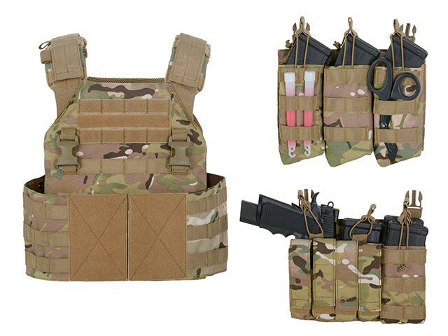 Buckle up Assault Plate Carrier - Multicam Black - Paintball Buddy