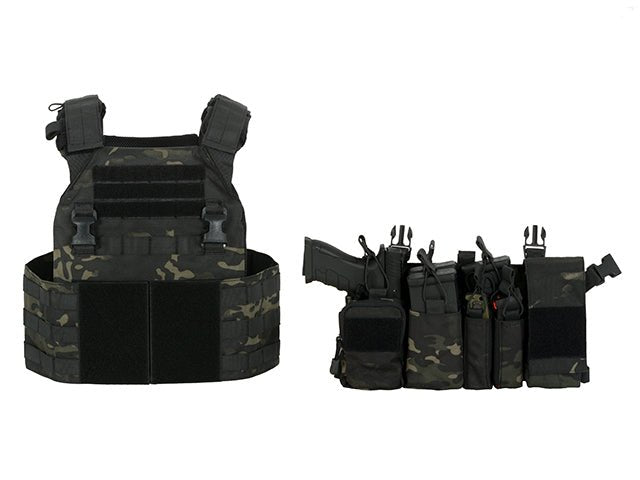 Buckle up Assault Plate Carrier - Multicam Black - Paintball Buddy