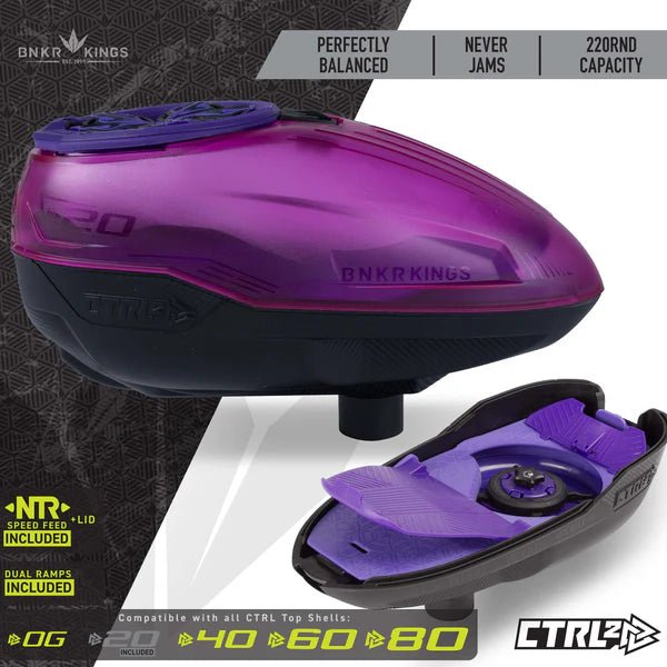 Bunkerkings CTRL2 Loader - Crystal Purple Black - Paintball Buddy