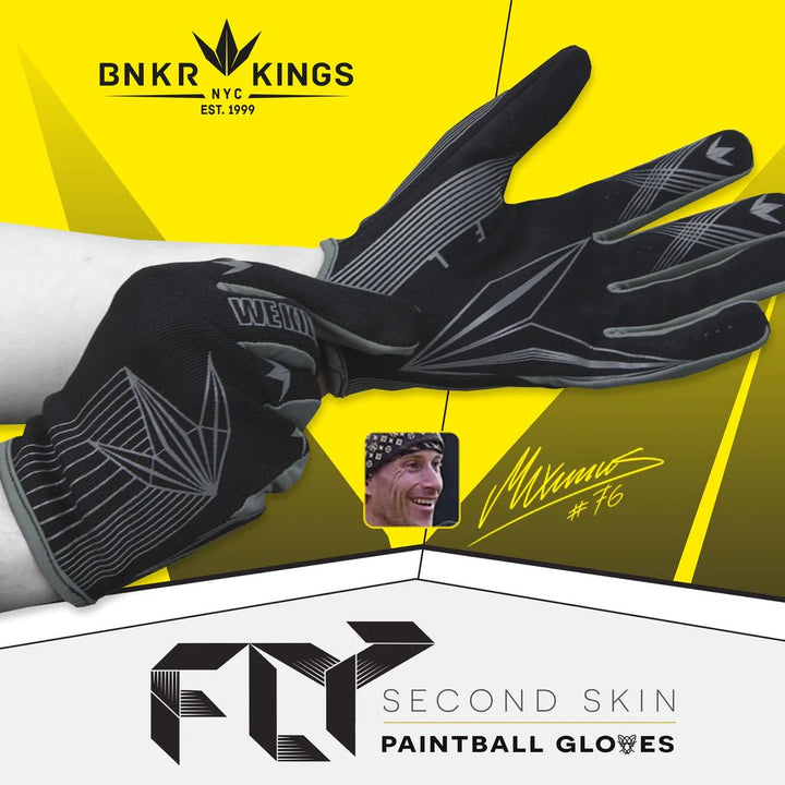 Bunkerkings Fly Paintball Gloves - Schwarz - Paintball Buddy