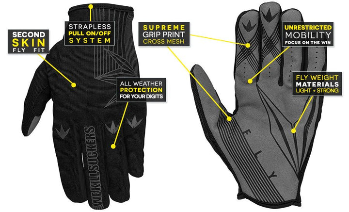 Bunkerkings Fly Paintball Gloves - Schwarz - Paintball Buddy