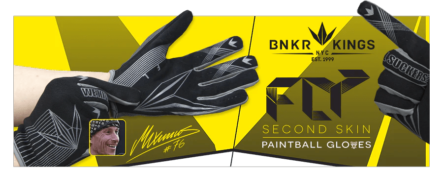 Bunkerkings Fly Paintball Gloves - Schwarz - Paintball Buddy