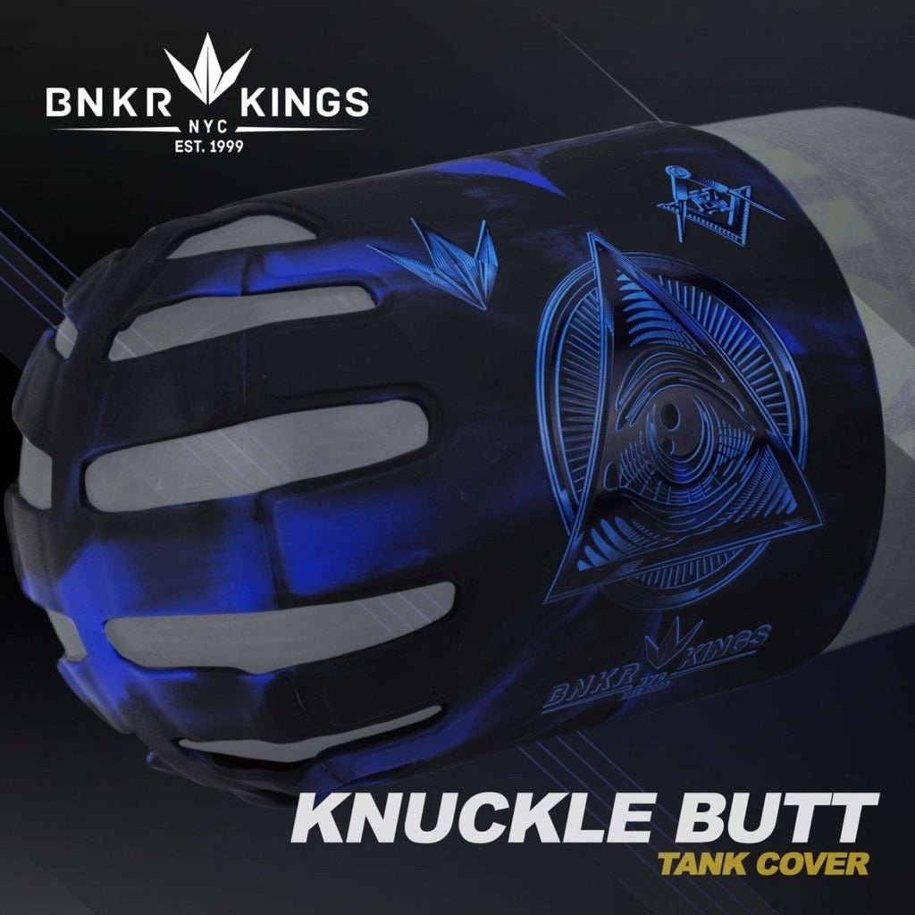 Bunkerkings Knuckle B Tank Cover - Conspiracy Blue - Paintball Buddy