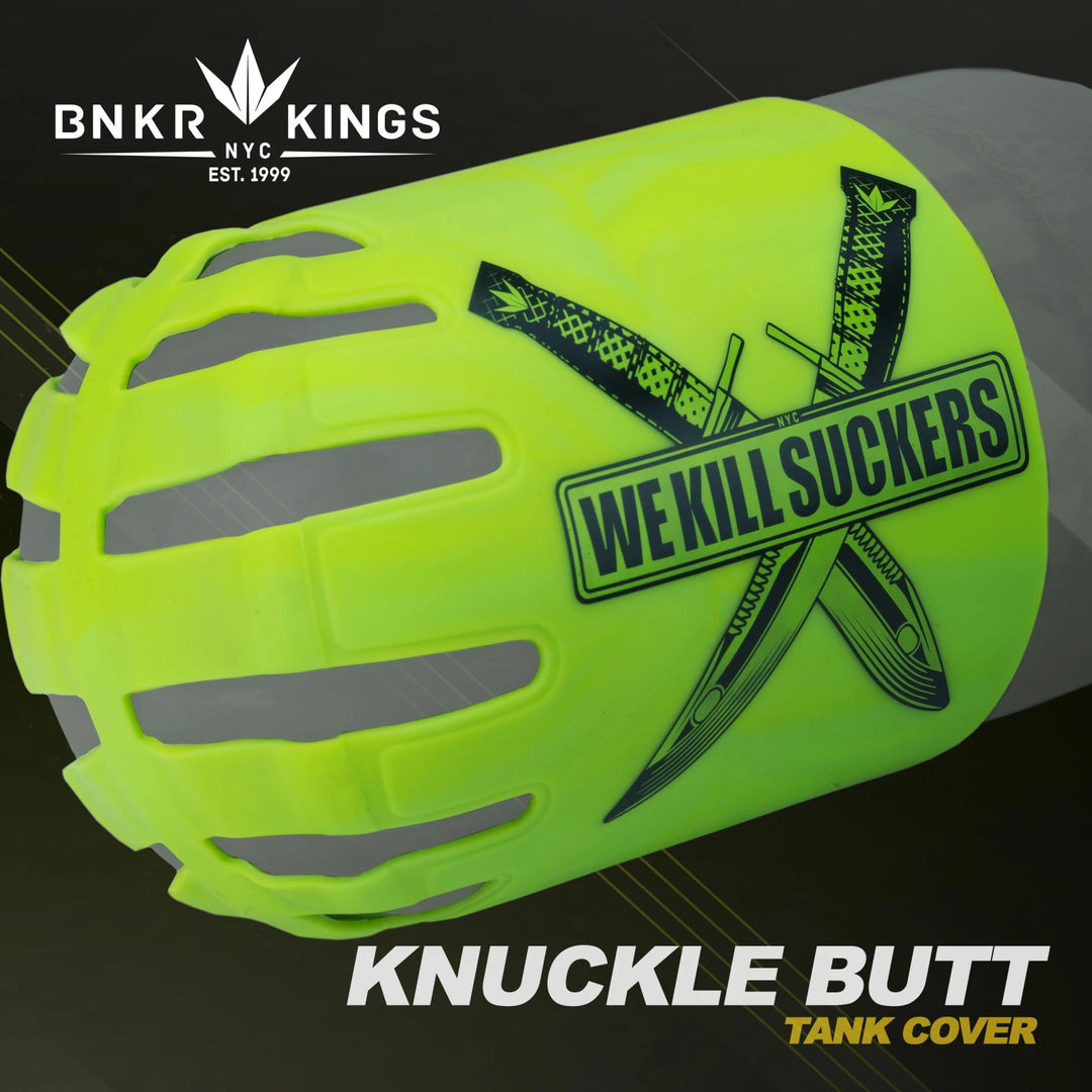 Bunkerkings Knuckle B Tank Cover - Wks Knife Lime - Paintball Buddy